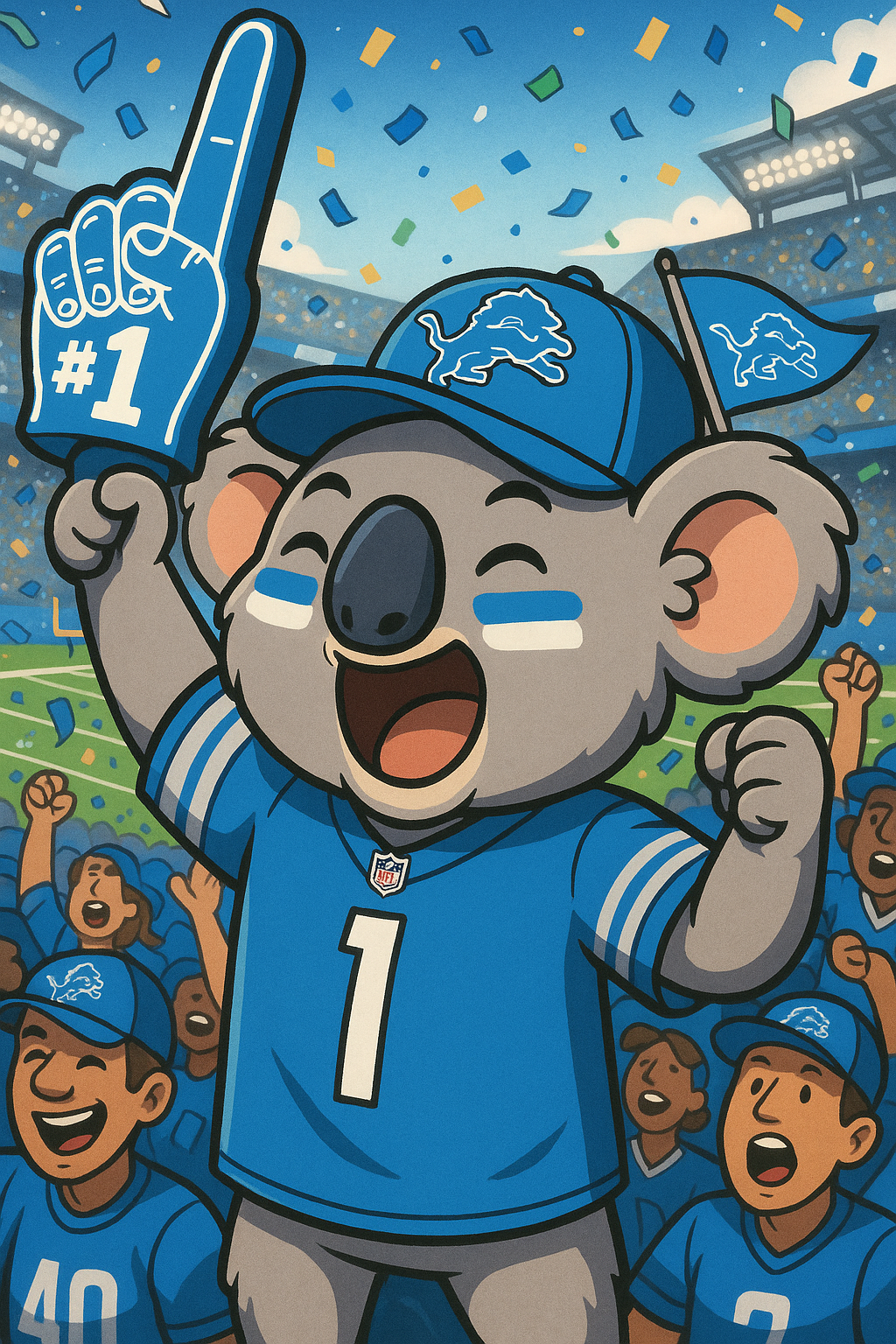 Lions Fan Koala